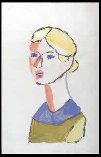 Stefano Scadati pittore - 1984 testa di donna