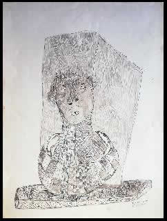 Stefano Scadati pittore - 1991 testa ragazzo riccio