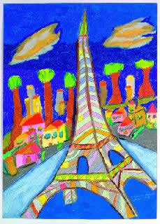 Stefano Scadati pittore - 1995 torre Eiffel