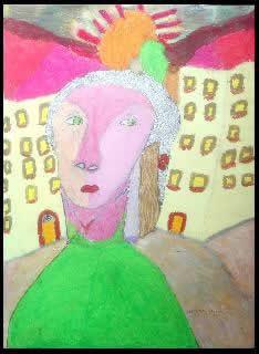 Stefano Scadati pittore - 2002 donna con maglione verde